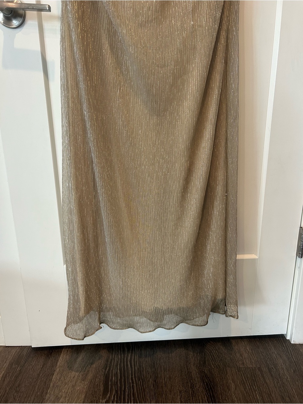 Azazie Paige Gown in Champagne Gold A18 - Picture 5 of 14